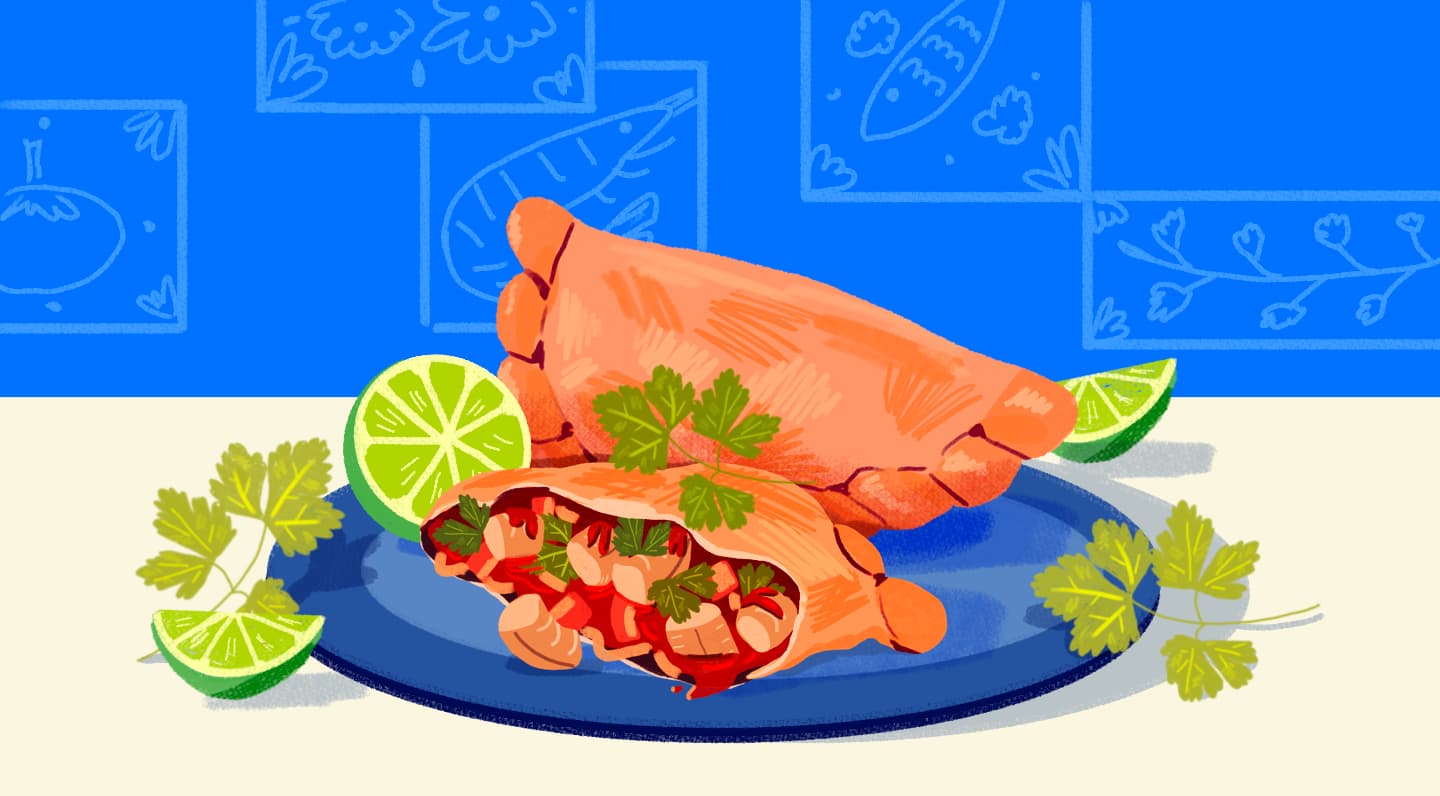 Empanadas de camarón enchipotlado